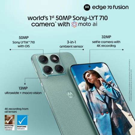 Motorola edge 70 fusion camera features